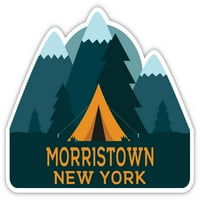 Мористаун Ню Йорк Сувенир Магнит За Хладилник Къмпинг Палатка Дизайн
