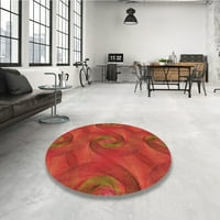 Ahgly Company Indoor Round Оранжево червено портокалово килими, 3 'кръг