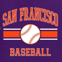 Wild Bobby City of San Francisco Baseball Fantasy Fan Sports Мъжки тениска, лилав, 4 пъти-голям