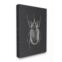 Ступел индустрии рогат бръмбар Черно отразяващи минимална грешка насекоми изкуство платно стена арт дизайн от Зивей ли, 24 30