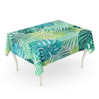 Тропически лист, включващ зелено синьо длан и Monstera Plant Castlecloth Table Desk Cover Decor Decor