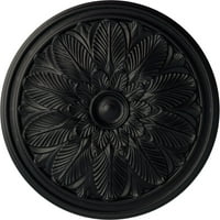 Екена Милуърк 5 8 од 3 4 П Бордо таван медальон, Ръчно рисувана стомана сив