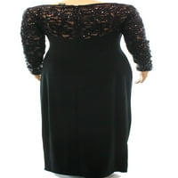 Lauren Ralph Lauren Нова черна жена с размер пайети дантела макси рокля