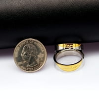 Уловейдо титанова стомана неговите и нейните завинаги любовни пръстени, двойки сватбени халки обещание пръстени комплект