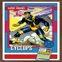 Marvel Trading Cards - Poster на Cyclops Wall, 14.725 22.375 рамка