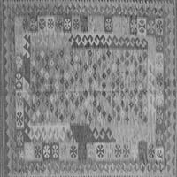 Ahgly Company Indoor Square Oriental Grey Traditional Area Rugs, 6 'квадрат
