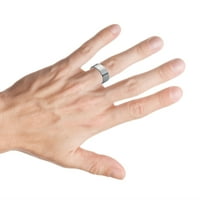 Персонализирано персонализирано гравиране сватбена лента пръстен комплект за него и нея високо полиран плосък стил на рязане на тръби