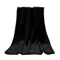 Клирънс одеяло 45x модна солидна мека хвърляне на деца одеяло топло коралово карирано одеяла фланел черно, ac1287