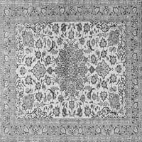 Ahgly Company Indoor Square Medallion Grey Traditional Area Cugs, 3 'квадрат