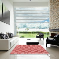 Ahgly Company вътрешен правоъгълник с шаблони с леки корали розови килими, 2 '3'