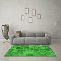 Ahgly Company Indoor Rectangle PackWork Green Transitional Area Rugs, 3 '5'