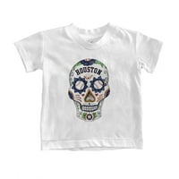 Младежта мъничка тениска на бяла реплика Астрос захар череп тениска