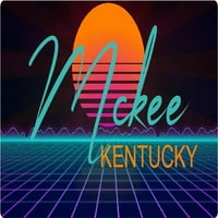 McKee Kentucky Vinyl Decal Stiker Retro Neon Design