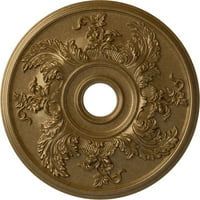 Екена мелница 5 8 од 5 8 ИД 7 8 п акантус Туист таван медальон, ръчно рисуван бледо злато