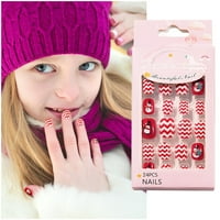 Коледна носене на детски лепенки за нокти Сладка детски пластир за нокти в пакет