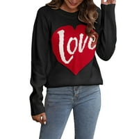 Ketyyh-chn големи пуловери за жени с пуловер с дълъг ръкав с дълъг ръкав C, XL