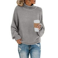 Дамски пуловери пуловери Женски моден Аутен зимен плетен пуловер дебел конец пуловер пуловер пуловер