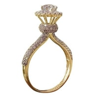 Duhgbne White Stone Ring Ръчно изрязан сватбен годежен бижута подарък