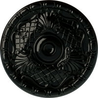 Екена Милуърк 3 4 од 5 8 п Амелия таван медальон, Ръчно рисувана Черна перла