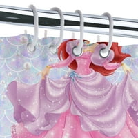 Disney The Little Mermaid Tropical душ завеса, водоустойчива тъкан за душ завеса подсилена горна декоративна баня