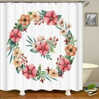 3d цветя шаблон душ завеси за баня завеса 180* водоустойчив с куки домашен декор за миене на тъкани баня екран