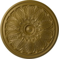 Екена Милуърк 5 8 од 3 4 П Бордо таван медальон, ръчно рисувано злато