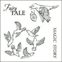 Приказната приказка на Scrapberry ясни печати 4 x4 -магическа история