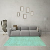 Ahgly Company Indoor Rectangle Твърдо светло синьо модерни килими, 2 '3'