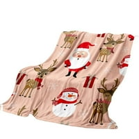 Коледните украси на Yubnlvae са плюшени и прегръщащи леко меки за дивани коледни одеялни легла-Бланкети Домашни текстили