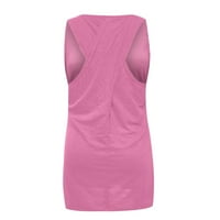 Пролетни блузи за жени обучение на жени йога Фитнес жилетки блузи бягане джогинг спортни потници Блузи розов резервоар клирънс елементи