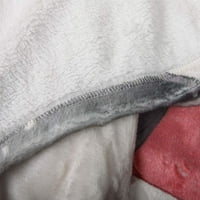 Фланелен хвърляне на одеяло червено бели коледни снежинки сняг винтидж модел замразяване кръгло лек уютен плюшен пухкав топъл размит мек