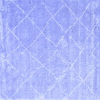 Ahgly Company Indoor Square Trellis Blue Modern Area Rugs, 4 'квадрат