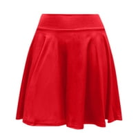 Женска пола с висока пола на талията мода висока талия солидна мини молив пола тънка къса пола