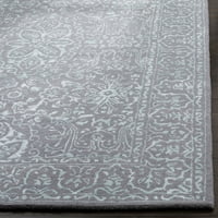 Глм516с ръчно изработен Опал сив килим