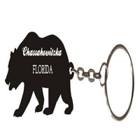 Chassahowitzka Florida Suvenir Metal Bear Keychain