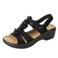 Fanxing Sandals for Women Dressy - Женска удобна платформа плоски сандали ежедневни сандал пролет лято плажен пламък чехли