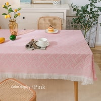 Innerwin масата кърпи домашен декор покривка миещи се луксозни покривки покрива парти памучно бельо бродирано правоъгълно прахоустойчиво трапезария розово 35.43*47. в