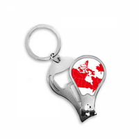 Червен кленов символ Канада Карта карта с нокти за изкривяване на резачката за ножица