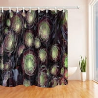 Кактус сочни растения тропически зеленина естествена дълга полиестерна тъкан завеса за баня, завеса за душ баня