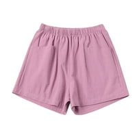 Едиодпо памук бельо шорти за Връхни дрехи на жените Плюс размер панталони Розово М