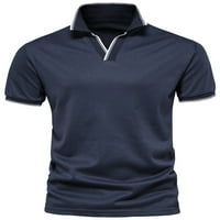 Niuer къса ръкав основен тениска за мъжки копчета от твърд цвят поло по копчета за риза надолу по Henley Casual Tops