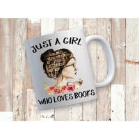 Просто момиче, което обича книги за кафе -книги любители на кафе чай чаша подаръчен комплект
