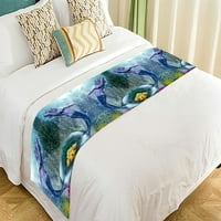 Русалка под морско легло бегач за спално бельо шалче декорация на леглото