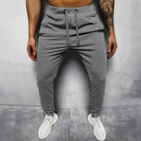 Aayomet Sweatpants за мъже с джобове Мъжки поутчвалци за свободно извор в отворени дънни панталони с джобове с цип, тъмно сиво xl