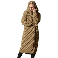 Дамски Тренч палта Мода жени дълъг ръкав ежедневни дълги жилетка палто пуловер Връхни дрехи