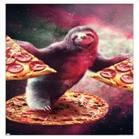Джеймс Букър-Забавен Космически Ленивец С Плакат За Пица, 14.725 22.375 В Рамка